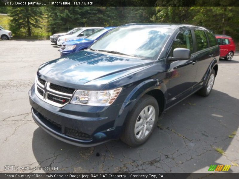 Fathom Blue Pearl / Black 2015 Dodge Journey SE