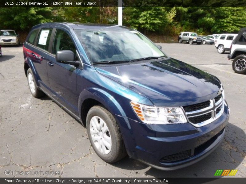 Fathom Blue Pearl / Black 2015 Dodge Journey SE