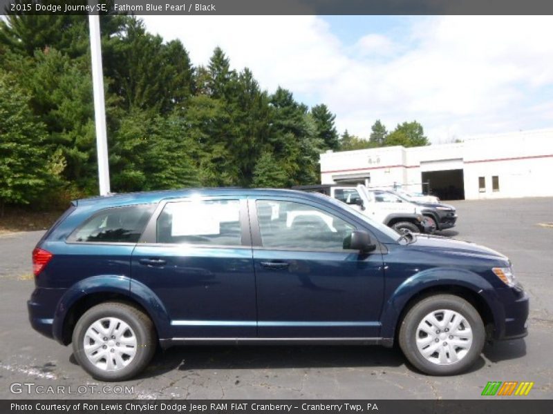 Fathom Blue Pearl / Black 2015 Dodge Journey SE