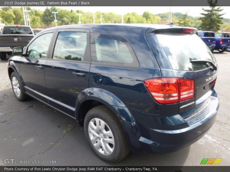 Fathom Blue Pearl / Black 2015 Dodge Journey SE