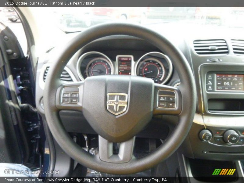 Fathom Blue Pearl / Black 2015 Dodge Journey SE