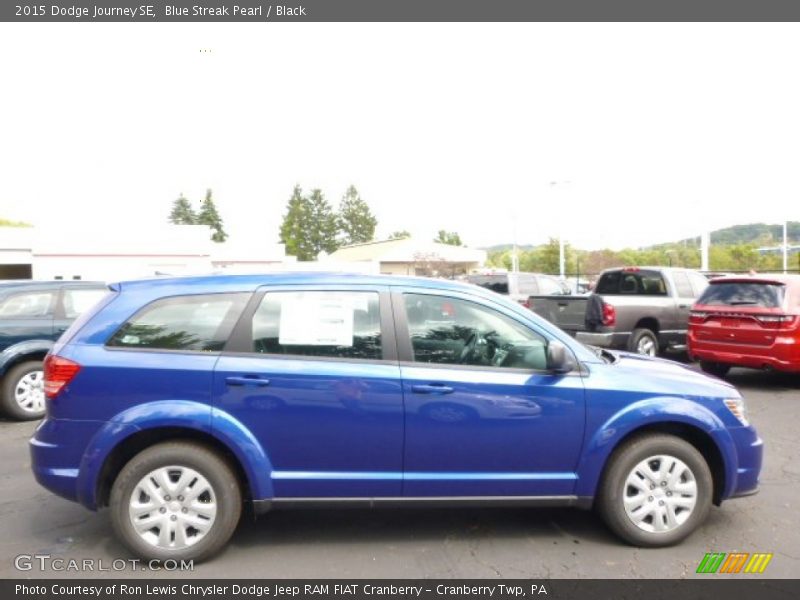 Blue Streak Pearl / Black 2015 Dodge Journey SE