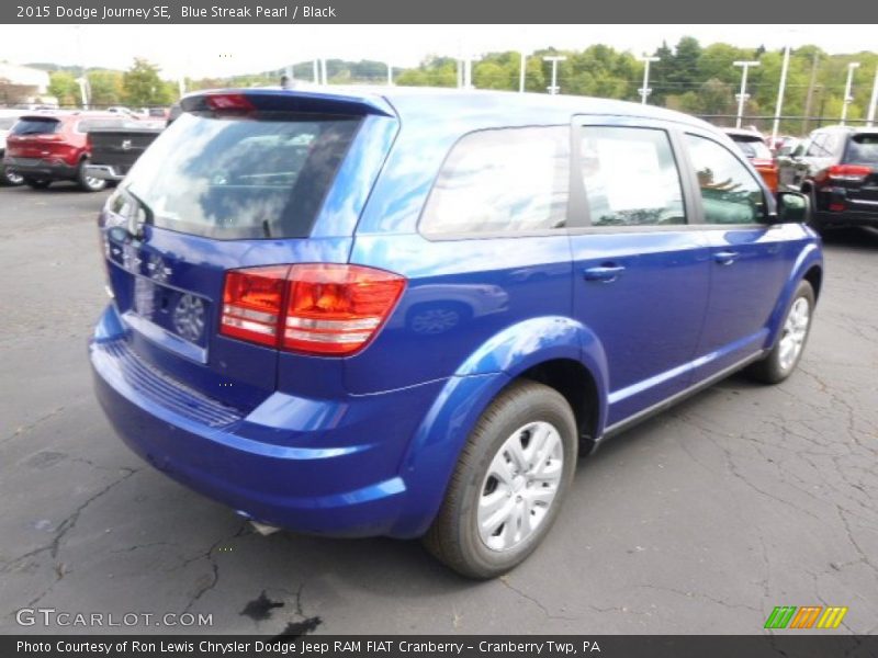 Blue Streak Pearl / Black 2015 Dodge Journey SE