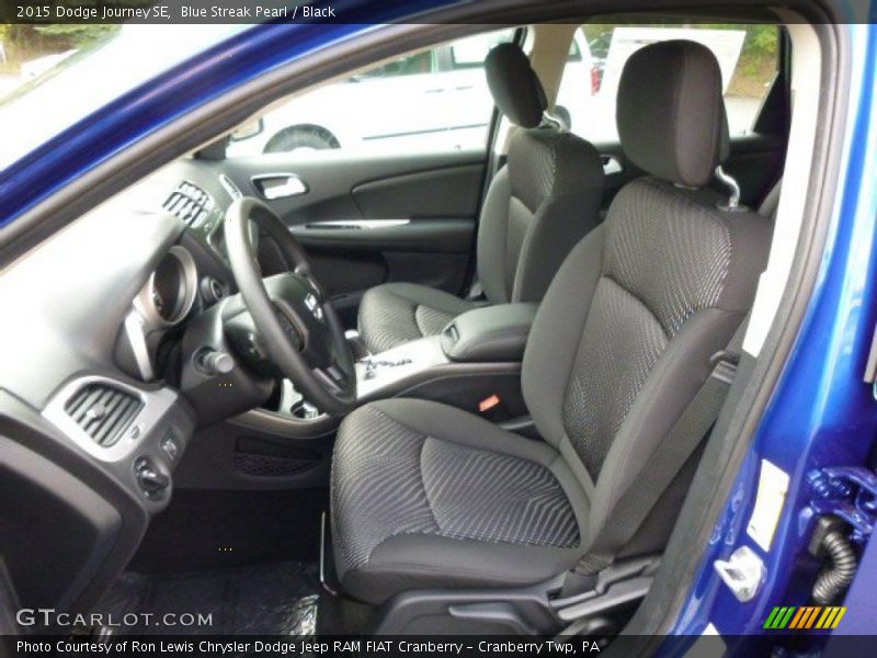 Blue Streak Pearl / Black 2015 Dodge Journey SE