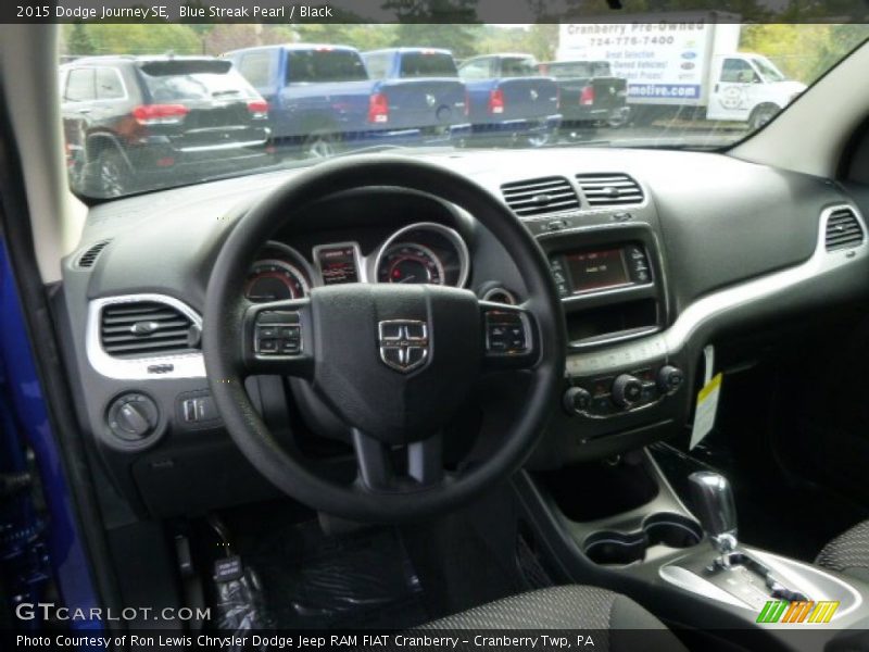 Blue Streak Pearl / Black 2015 Dodge Journey SE