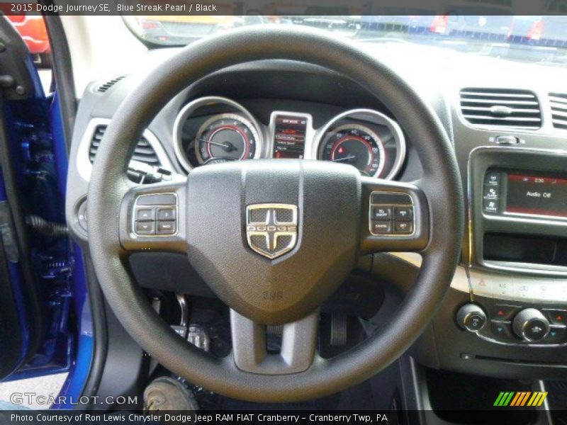 Blue Streak Pearl / Black 2015 Dodge Journey SE