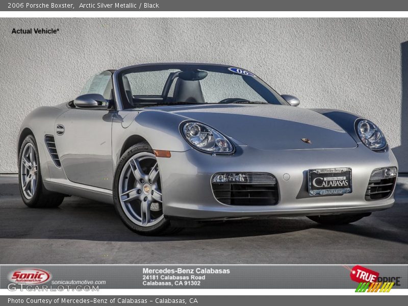 Arctic Silver Metallic / Black 2006 Porsche Boxster