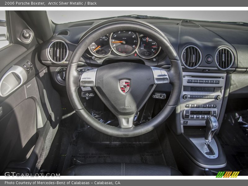 Arctic Silver Metallic / Black 2006 Porsche Boxster