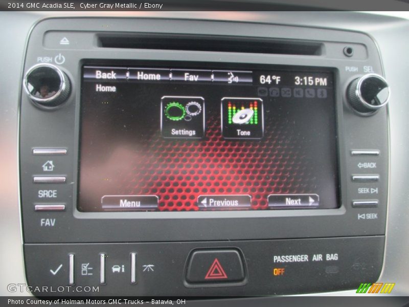 Cyber Gray Metallic / Ebony 2014 GMC Acadia SLE
