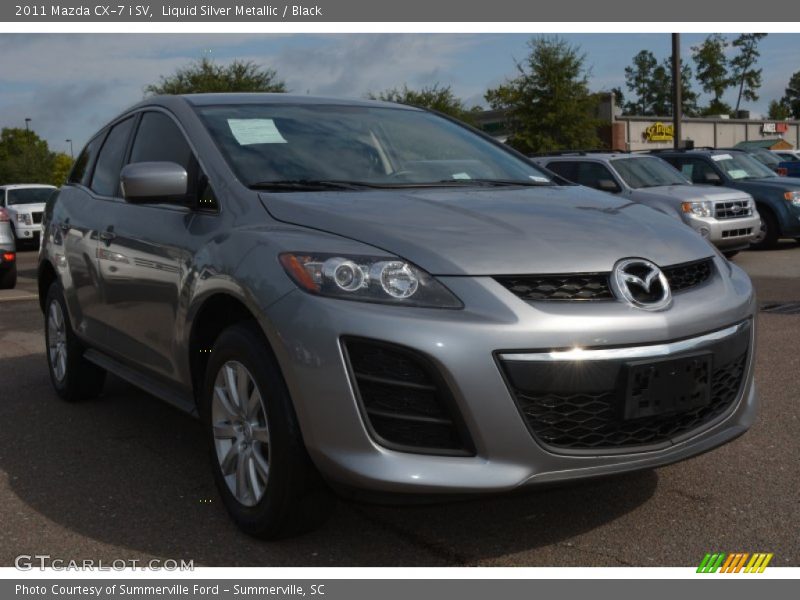 Liquid Silver Metallic / Black 2011 Mazda CX-7 i SV