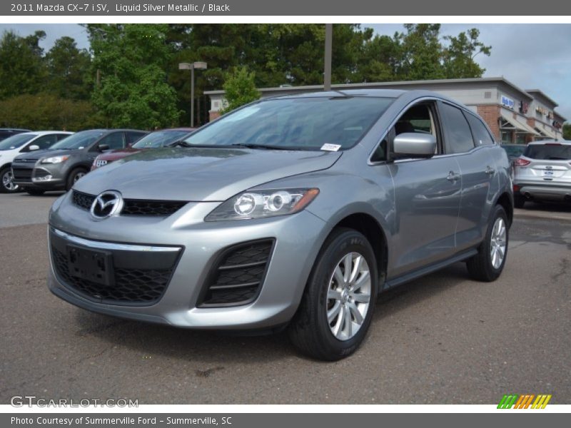 Liquid Silver Metallic / Black 2011 Mazda CX-7 i SV