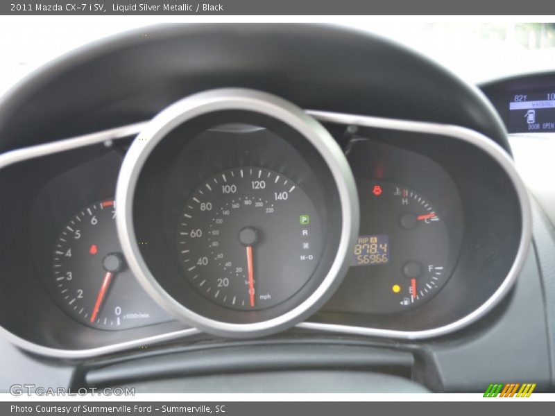 Liquid Silver Metallic / Black 2011 Mazda CX-7 i SV