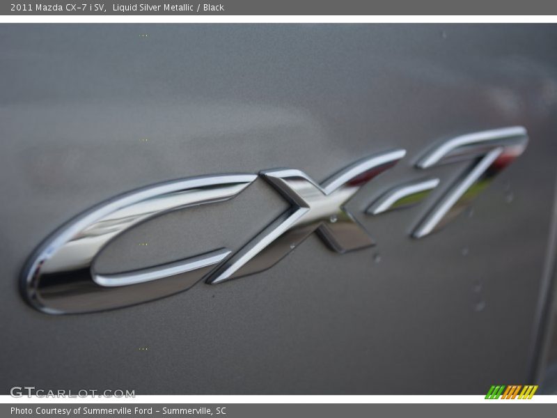 Liquid Silver Metallic / Black 2011 Mazda CX-7 i SV