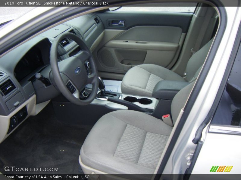 Smokestone Metallic / Charcoal Black 2010 Ford Fusion SE