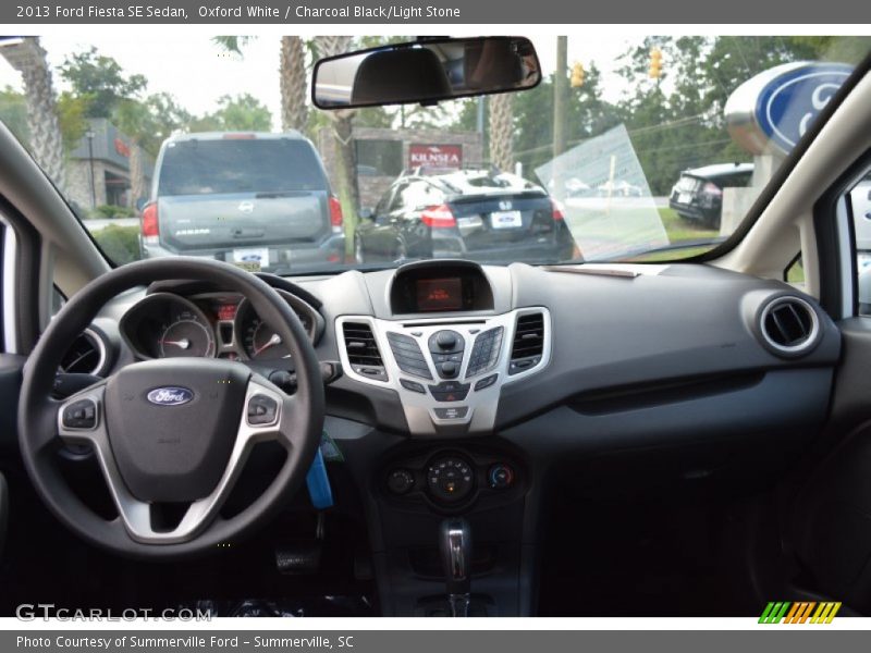 Oxford White / Charcoal Black/Light Stone 2013 Ford Fiesta SE Sedan