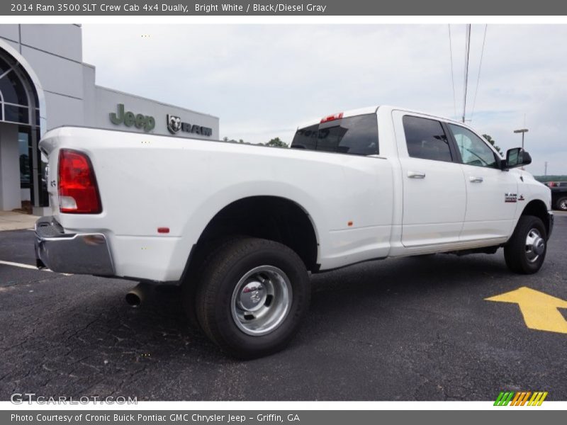 Bright White / Black/Diesel Gray 2014 Ram 3500 SLT Crew Cab 4x4 Dually