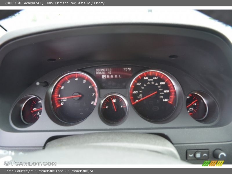Dark Crimson Red Metallic / Ebony 2008 GMC Acadia SLT