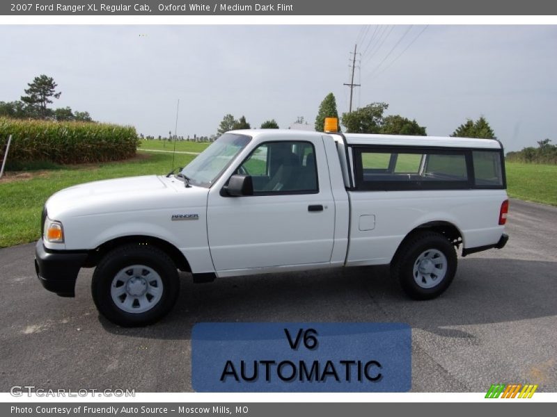 Oxford White / Medium Dark Flint 2007 Ford Ranger XL Regular Cab