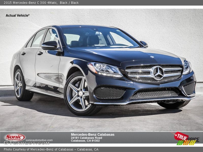 Black / Black 2015 Mercedes-Benz C 300 4Matic