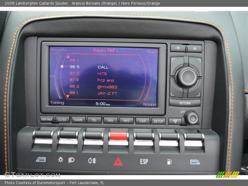 Controls of 2008 Gallardo Spyder