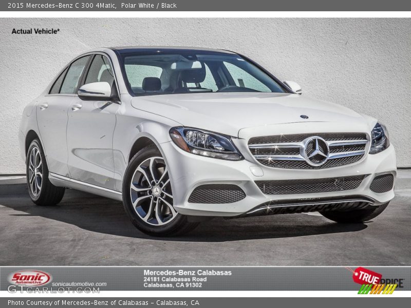 Polar White / Black 2015 Mercedes-Benz C 300 4Matic