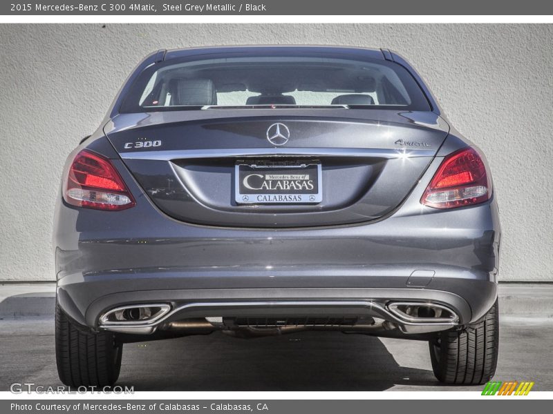 Steel Grey Metallic / Black 2015 Mercedes-Benz C 300 4Matic