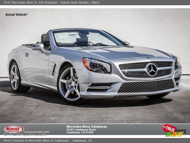 Iridium Silver Metallic / Black 2015 Mercedes-Benz SL 400 Roadster