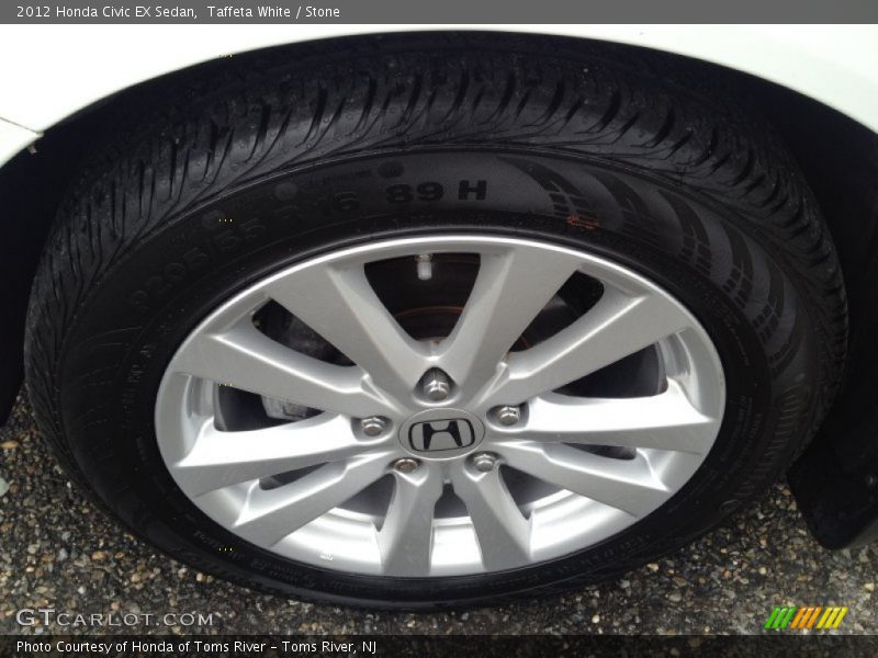 Taffeta White / Stone 2012 Honda Civic EX Sedan