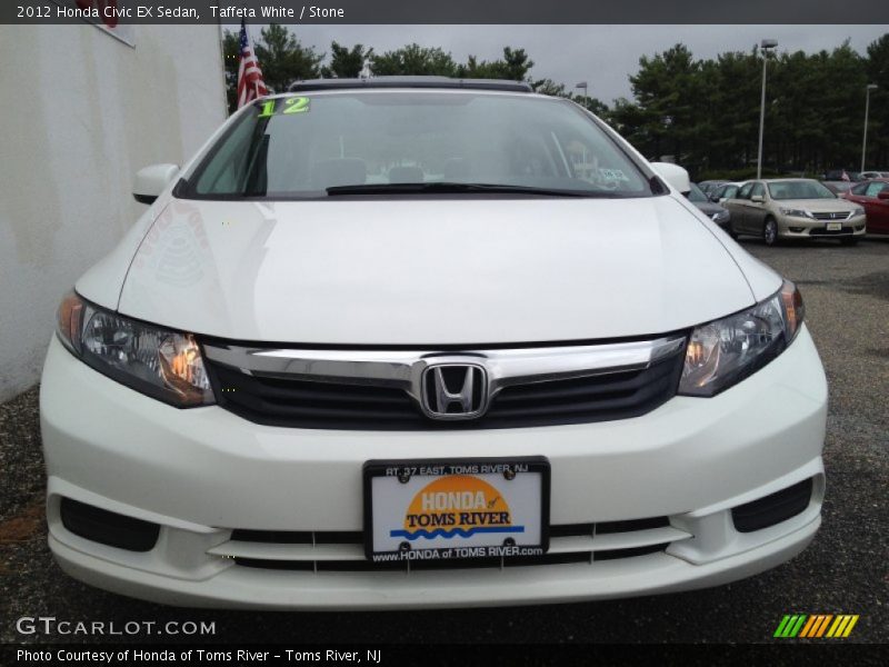 Taffeta White / Stone 2012 Honda Civic EX Sedan