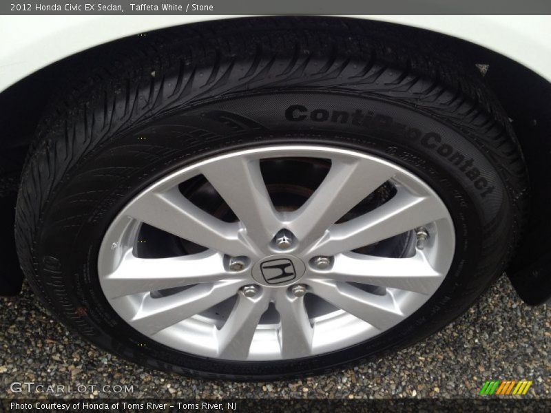 Taffeta White / Stone 2012 Honda Civic EX Sedan