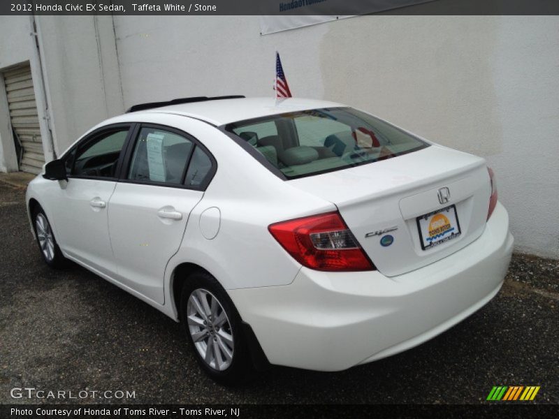 Taffeta White / Stone 2012 Honda Civic EX Sedan