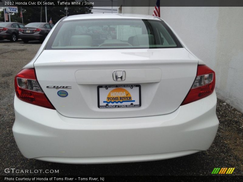Taffeta White / Stone 2012 Honda Civic EX Sedan