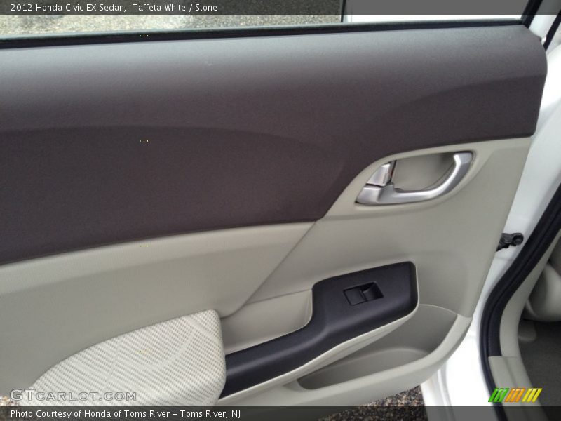 Taffeta White / Stone 2012 Honda Civic EX Sedan