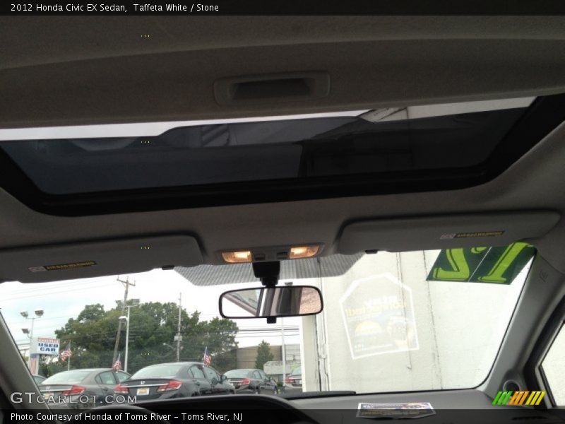 Taffeta White / Stone 2012 Honda Civic EX Sedan