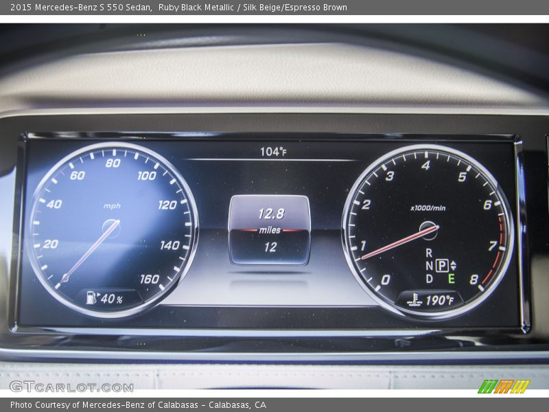Ruby Black Metallic / Silk Beige/Espresso Brown 2015 Mercedes-Benz S 550 Sedan