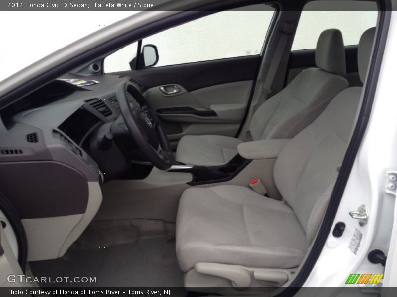 Taffeta White / Stone 2012 Honda Civic EX Sedan