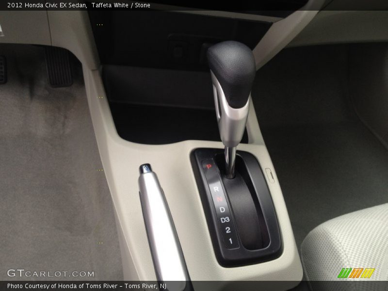 Taffeta White / Stone 2012 Honda Civic EX Sedan