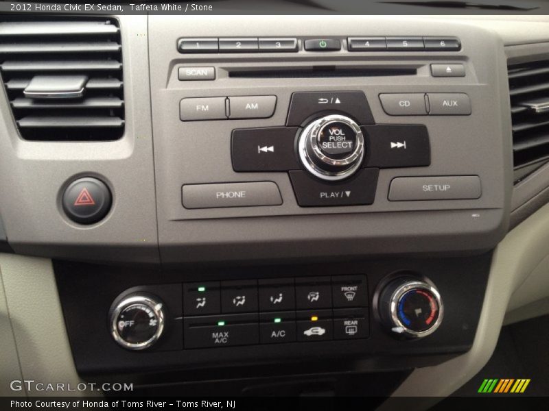 Taffeta White / Stone 2012 Honda Civic EX Sedan