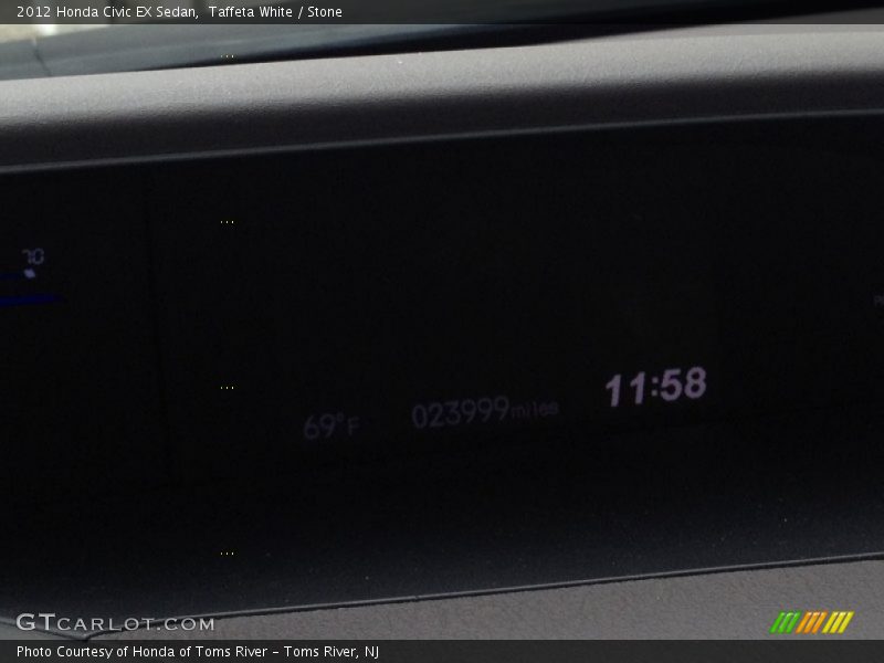 Taffeta White / Stone 2012 Honda Civic EX Sedan
