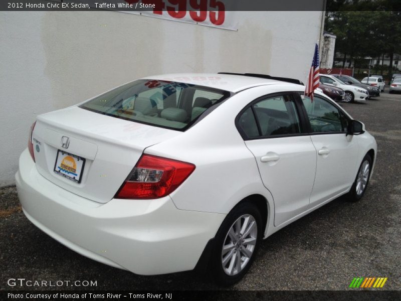 Taffeta White / Stone 2012 Honda Civic EX Sedan
