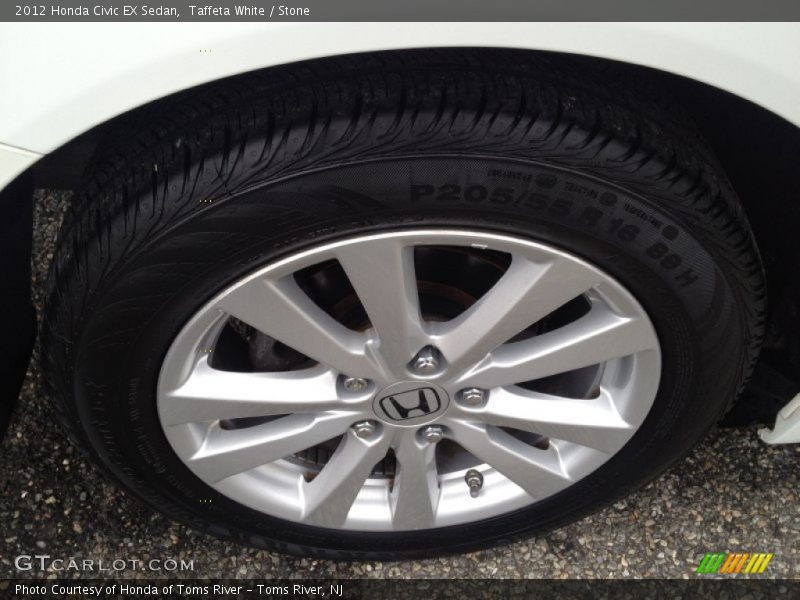 Taffeta White / Stone 2012 Honda Civic EX Sedan
