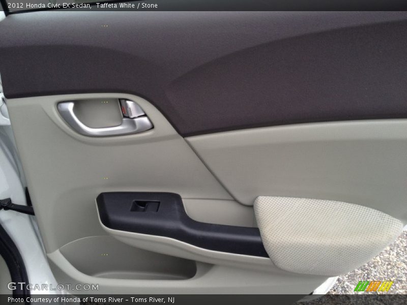 Taffeta White / Stone 2012 Honda Civic EX Sedan