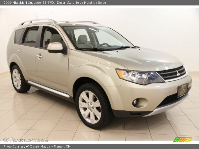 Desert Sand Beige Metallic / Beige 2009 Mitsubishi Outlander SE 4WD