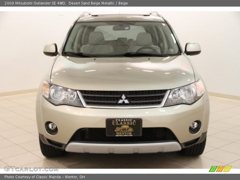 Desert Sand Beige Metallic / Beige 2009 Mitsubishi Outlander SE 4WD