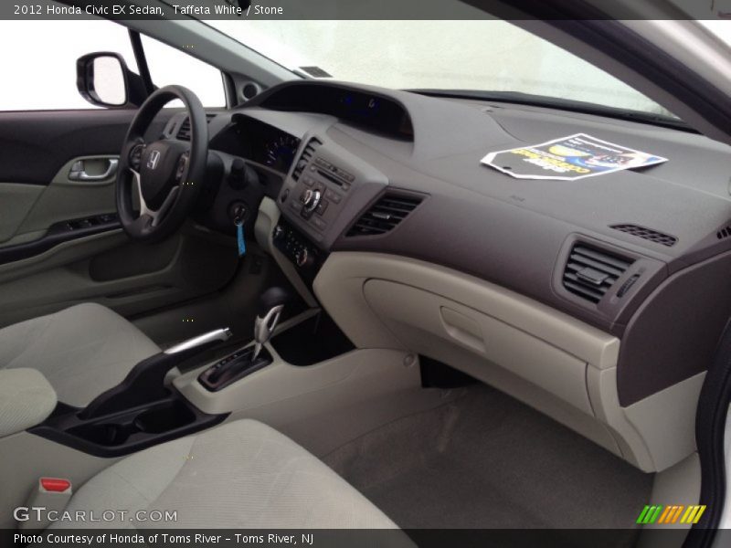 Taffeta White / Stone 2012 Honda Civic EX Sedan