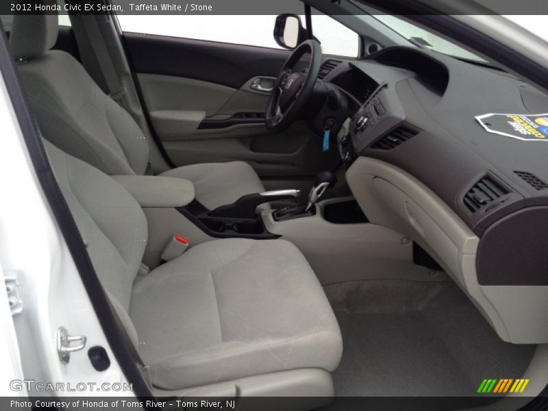 Taffeta White / Stone 2012 Honda Civic EX Sedan