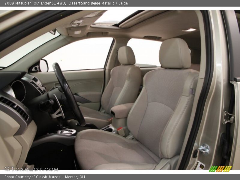 Desert Sand Beige Metallic / Beige 2009 Mitsubishi Outlander SE 4WD