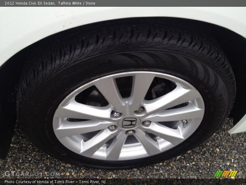 Taffeta White / Stone 2012 Honda Civic EX Sedan
