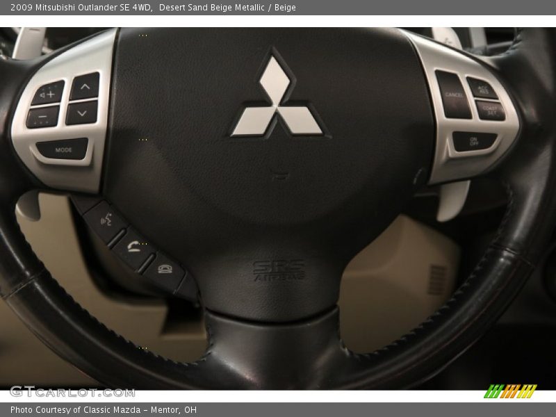 Desert Sand Beige Metallic / Beige 2009 Mitsubishi Outlander SE 4WD