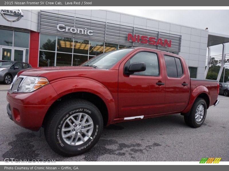 Lava Red / Steel 2015 Nissan Frontier SV Crew Cab